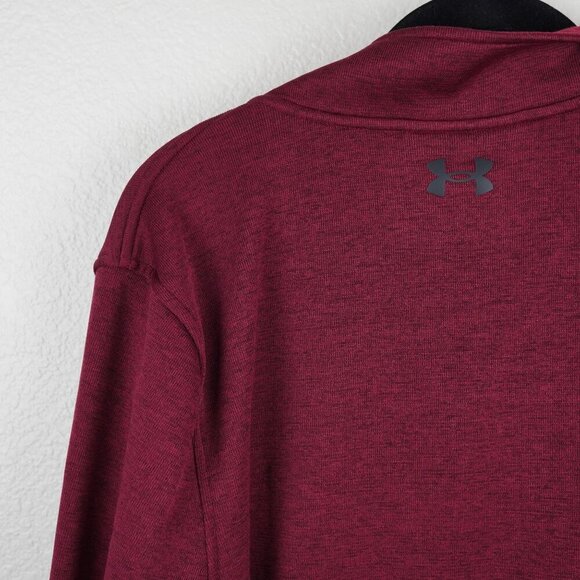 Under Armour ColdGear Golf 1/4 Zip Pullover Maroon Mens Size Large - Picture 8 of 10